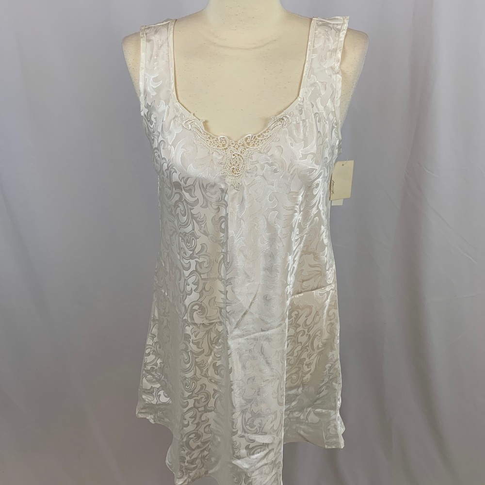 Vintage Morgan Taylor Ivory Nightgown Nightie Slip Gown‎
